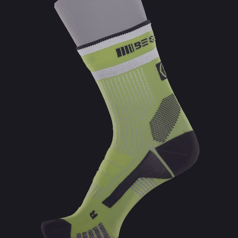 [BE SEEN] Performance Running Socks - Quarter