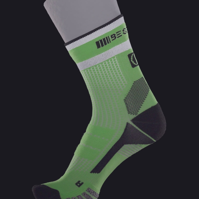 [BE SEEN] Performance Running Socks - Quarter