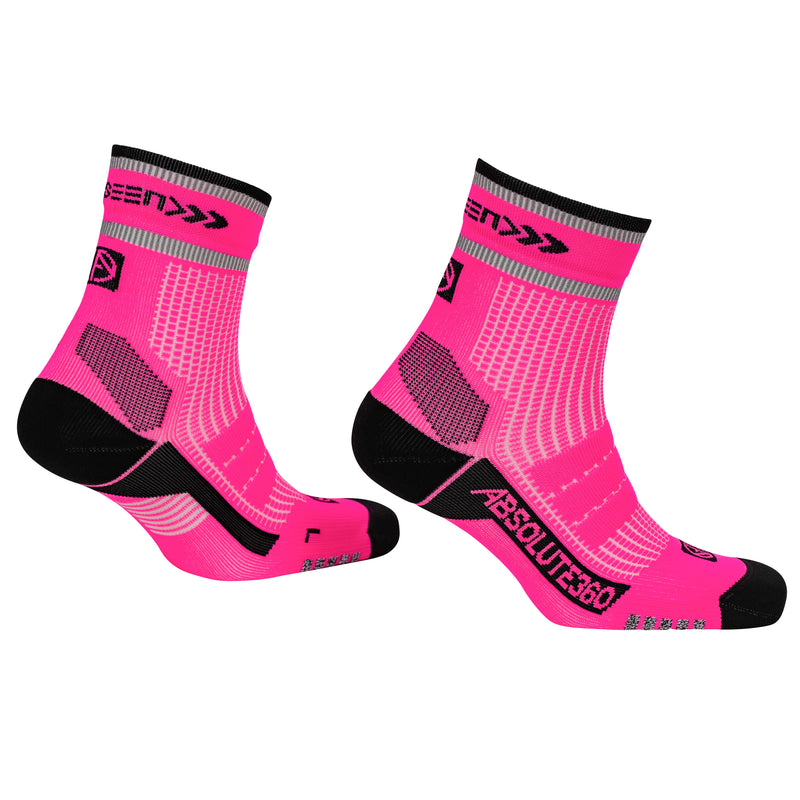 [BE SEEN] Performance Running Socks - Quarter